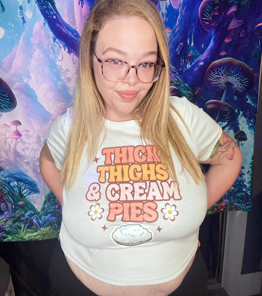 “Thick Thighs & Creampies” Baby Tee